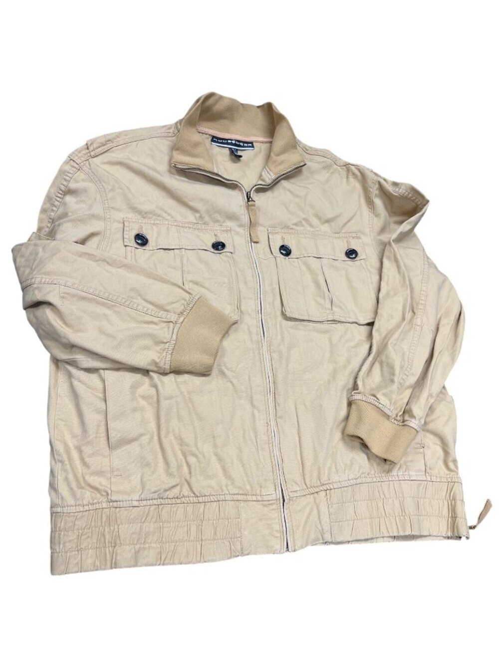 Roca Wear VTG mens beige Y2K hip hop bomber jacket pant set sz XL/36x34 SKU 10-7